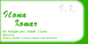ilona komar business card