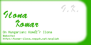 ilona komar business card